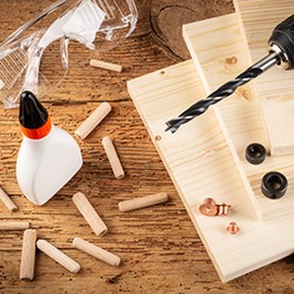 50PCS Kiln-Dried Hardwood Wooden Dowel Pins – Precision Fluted & Beveled Design (8mm x 30mm) for Strong & Secure Joints in Furniture, Cabinetry, Crafting, Carpentry, and DIY Woodworking Projects