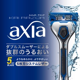 KAI axia Razor Replacement Blades, 12 Pieces, Men's Razor, Shaving, T-Shape, 5 Blades, Kai Razor