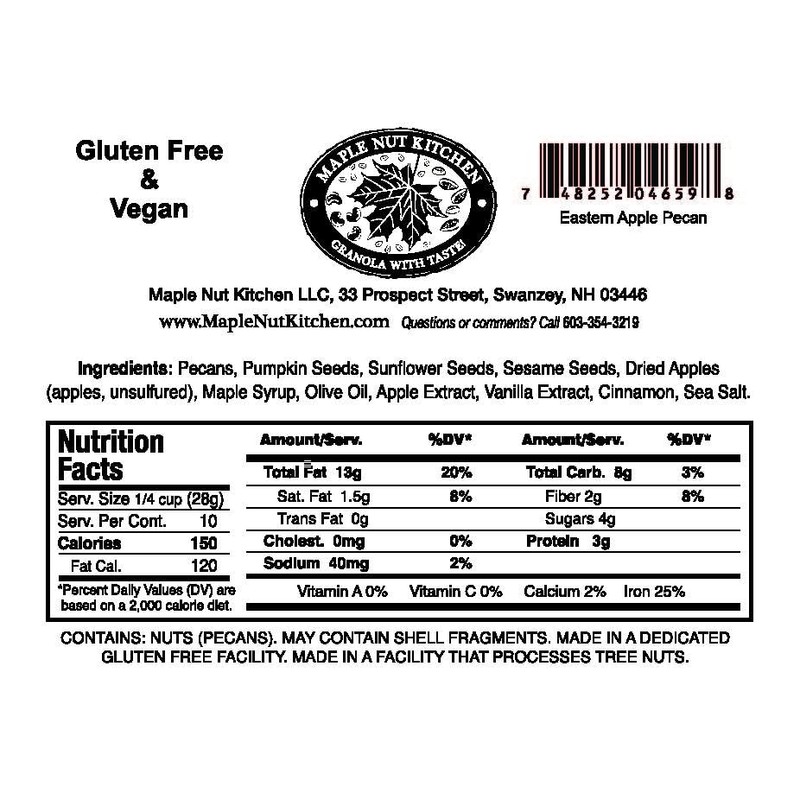Maple Nut Kitchen Eastern Apple Pecan Paleo Granola 10 oz