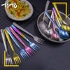 TiTo Titanium Bright Colorful Ultra Lightweight Titanium Camping Utensil Set