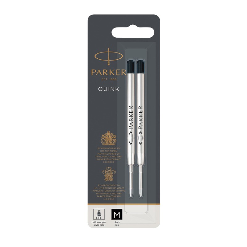 Parker Gel Pen Refills | Medium Tip (0.7mm) | Black