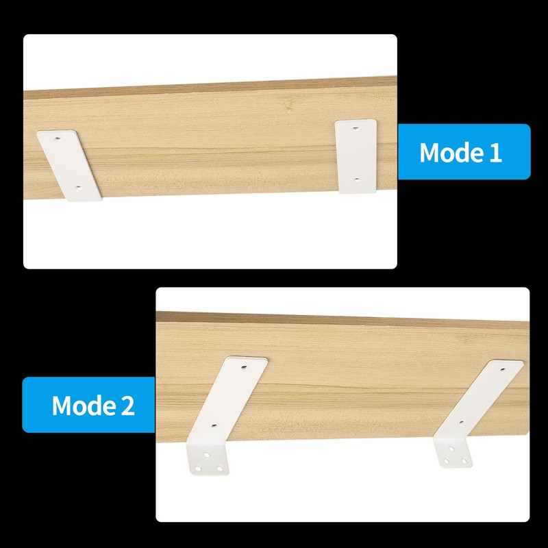 Pack of 4 Shelf Brackets, White, 200 mm Shelf Wall