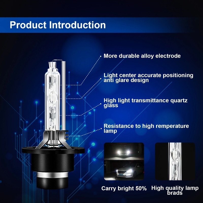 SHENKENUO D2S HID Xenon Headlight Bulbs For Infiniti G35 2005-08