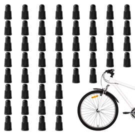 50PCS Bicycle Presta Valve Caps,Black Bike Dust Caps,Bike Valve Covers,Dust Covers for Bikes,Bicycle Valve Covers for Road Racing/Mountain Bike