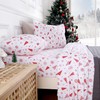 CAROMIO Christmas Sheets Twin, 100% Cotton Flannel Printed Bed Sheet
