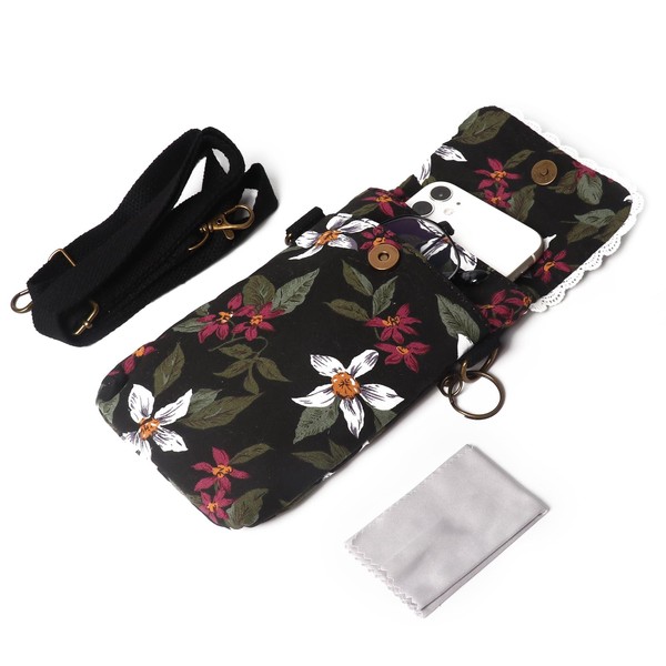 KONIDUN Double Glasses Case Soft Eyeglass Cases Sunglasses Travel Cases