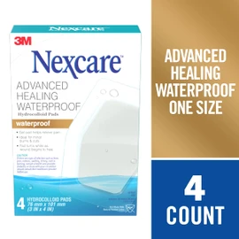 Nexcare™ Advanced Healing Hydrocolloid Pad AHD-04-CA, Waterproof, 3 in x 4 in (76 mm x 101 mm), 4/Pack