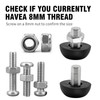 LIDSCURA 16 PCS 8mm x 1.25 M8 Leveling feet, Adjustable