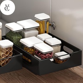 Cabinet pull-out dish storage rack Home kitchen cabinet built-in storage rack Bowl tray storage rack Multi-function bowl rack drain rack Home Kitchen Cabinet Dish Storage Rack - Built-In Tray Organizer Summer Gift - Color: 【White】condiment rack