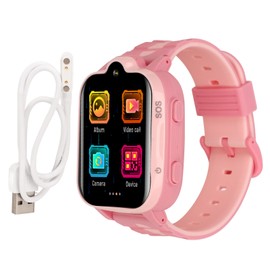4G Kids Smart Watch GPS Position Video Call IP67 Waterproof Touch Screen Smartwatch English Pink