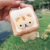Pchnfei Yellow Cat Toast Key Chain, Japanese,Bread Cat Toast Plush