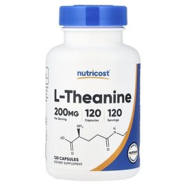 Nutricost, L-Theanine, 200mg, 120 Capsules / Nutricost (뉴트리코스트), L-테아닌, 200mg, 캡슐 120정