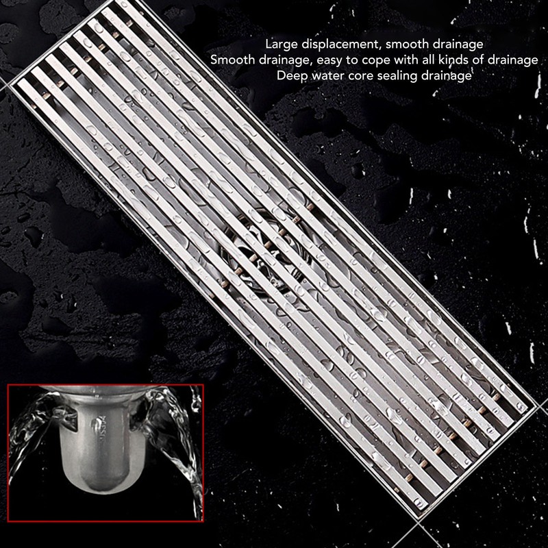 Linear Shower Drain Stainless Steel Odor Resistant Rectangular Floor Drain