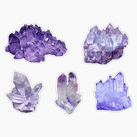 Evan Decals Amethyst Crystals Sticker Vinyl Bumper Sticker Decal Waterproof 5 inches EVAN-YOGA-STICKERS-3265