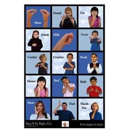 First Signs Language Poster Printed on 8.5" X 11" Glossy Photo Paper