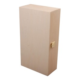 MYBOXES Natural Wooden Box with Buckle, 19.5 x 10 x 35.5 cm, Rustic Wine Present or Gift Wrapping