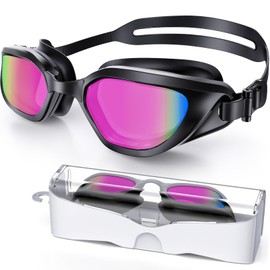 Vegemono Swim Goggles, Swimming Goggles Adults, Anti-Fog Goggles, UV Protection Polarized Pool Goggles for Youth Men Women