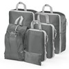 Compression Packing Cubes 7-Piece Set with Multi- Compartment Travel Bag,
