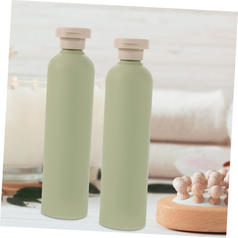 Minkissy 5pcs Travel Empty Bottles Refillable Flip Cap Shampoo Bottles