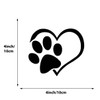 Dog Paw Print with Heart Decal Vinyl Sticker Funny Sticker