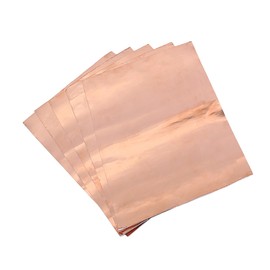 Gatuida 10pcs Copper Foil Sheets for Conductive Paper Applications for Soldering Shielding Electrical Repairs and Guitar Accessories Light Brown