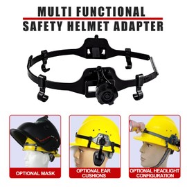 ELESEDI Universal Hard Hat Adapter Replacement Speedyloop Suspension, Adjustable Clip-On Bracket for Safety Helmets