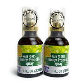 Brazilian Green Bee Propolis and Rain Forest Honey Oral Spray, 2 Bottle Pack