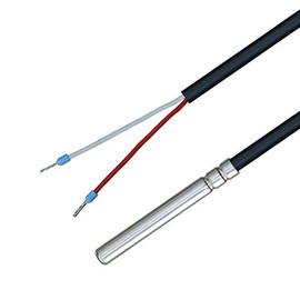 iOVEO 035HP01210 PT100 Temperature Sensor with PVC Cable up to 105 °C, Temperature Sensor, Storage Sensor, Heating Sensor, 10 Metres