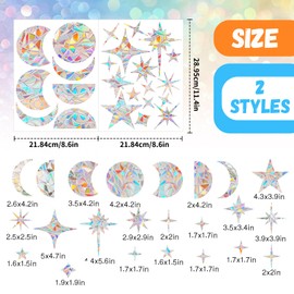Alovez Pack of 23 Sun Catcher Window Rainbow Prism Window Stickers Sun Catcher for Glass Panels Against Collision, Window Stickers Birds Anti Collision