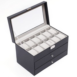 Eapmic 3 layer 26 Slots Eyeglass Sunglass Storage Watch Box Eyewear Accessories Display Glasses Storage Case Organizer (3 layer 26 Slots)
