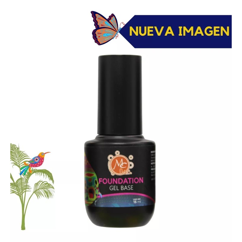 Mc Nails Gel Base Foundation, Base Gel Semipermanente, Uñas. Mc