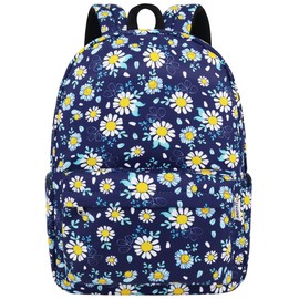 LI-LOVE Backpack for Girls Teens Kids Middle Elementary High School College Student Backpacks Daisy Bookbags Travel Waterproof Book Bag Laptop Back Pack