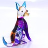 Sansukjai Chihuahua Miniature Tiny Figurines Hand Blown Glass Art Animals