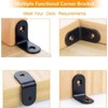 20 Pcs Stainless Steel L Brackets Corner Bracket Braces 90