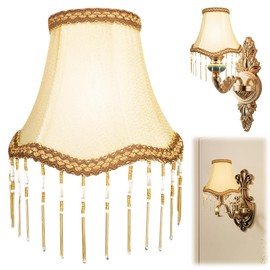 DASIAUTOEM Vintage Lampshade, Victorian Style Fringe for Lamp, Retro Lamp Cover, Lampshades for Floor Lamps, Floor Lamp, Table Lamp, Ceiling Light, Living Room Decoration