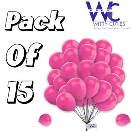 Pink Round Balloons, Pack of 15, 5" for Birthday Parties & Festivals