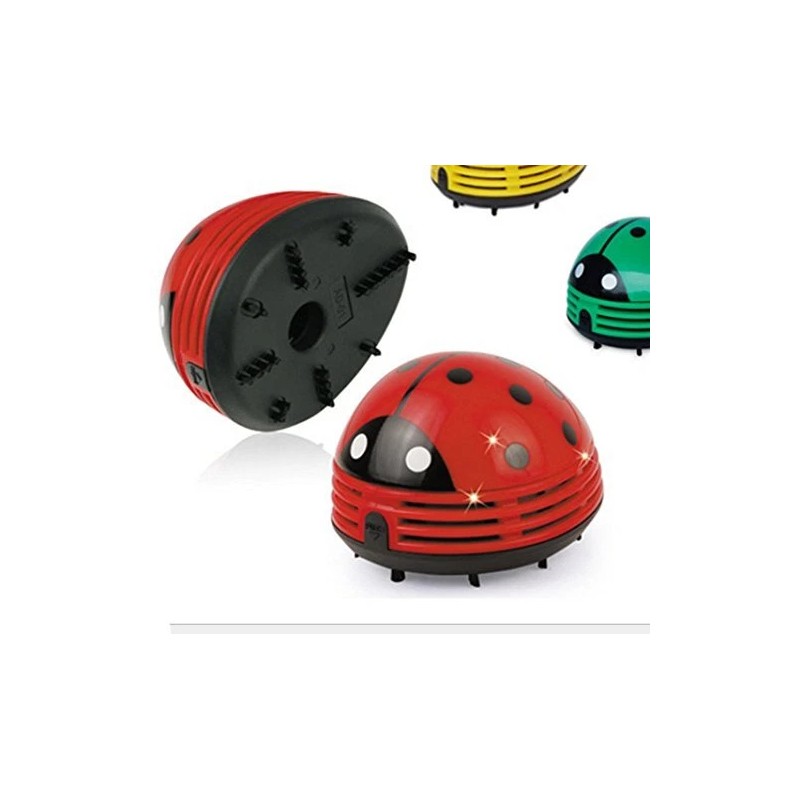 Honbay Cute Ladybug Mini Vacuum Cleaner Red Black For Tabletop
