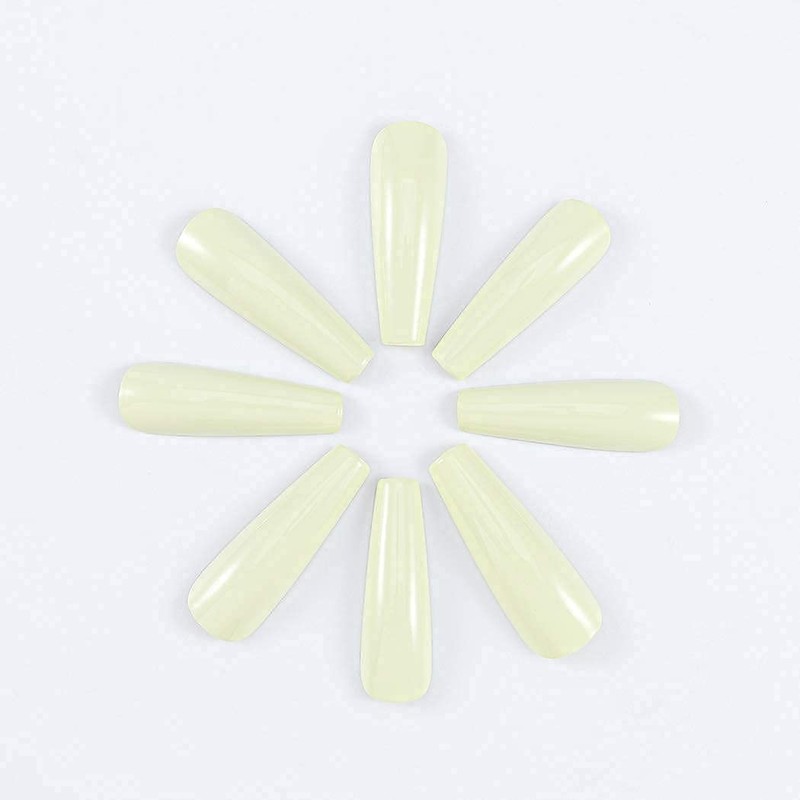 Brishow Coffin False Nails Long Fake Nails Ballerina Acrylic Press