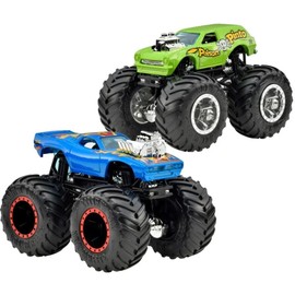 Hot Wheels Monster Trucks 1:64 Strong Twin Cars POISON PINTO - RODGER DODGER FYJ64-HWN70
