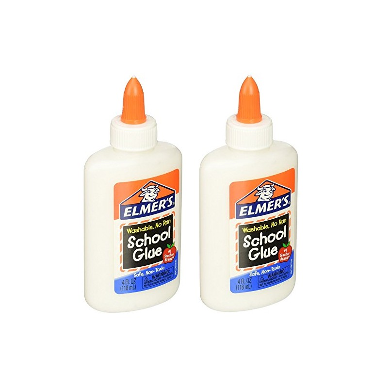 Elmers Liquid School Glue rEpMsc, Washable, 4 Ounces, 2 Count