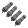 AOHUA IP68 Waterproof Connector (4-Pack), M20 2-Pin Industrial/Aviation Connector, (300V/15A)