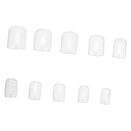 Beavorty 1 Set 600pcs DIY Fake Nail Tip Acrylic Nail Tips French Square Nail Gel Manicure Tip Nail Art Decals Nail Accessories Nail Practice Tip Manicure False Nail Tip Nails Sticker Round