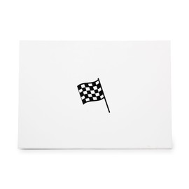 Checkered Flag Car Finish Line, quality rubber stamp, ideal for crafts scrapbooking invitations cards and tags CCSTA-25095