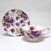 Ainsley STCL00001C Wild Pansy Tea Cup & Saucer, Approx. 7.8