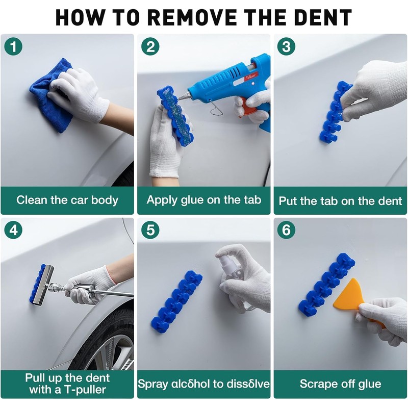 YUTAOWH Dent Puller Kit, Painless Dent Removal Kit with Adjustable