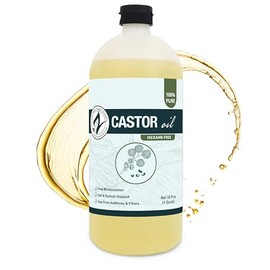 Organic Castor Oil-Ricinus Communis-100% Pure, Clean, Naked Castor Oil, (32 Ounce)
