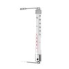 Lantelme Wiener Window Thermometer, Glass, Chrome-Plated Metal, Long 20 cm