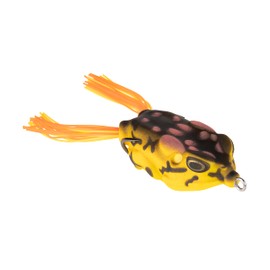 LUNKERHUNT Frog Lure with Short Skirts | Compact Frog Top Water Bass Fishing Lures | Compact Body, Weedless Hooks, Soft Hollow Body Freshwater Fishing Bait for Trout, Pike(Cajun)