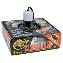 DLX Porcelain Clamp Lamp (Blk UL Listed) 8.5