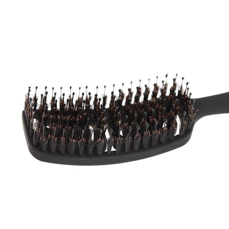 T4B LUSSONI Flexible Hair Brush with Natural Boar Bristles Detangling